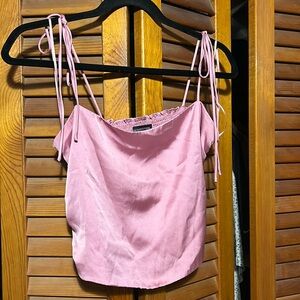 Medium Pink Crop Top - Urban Outfitters